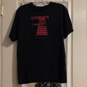 Doctor Dr Who DALEK  "EXTERMINATE" 2-Sided Adult T-Shirt Officially Licensed